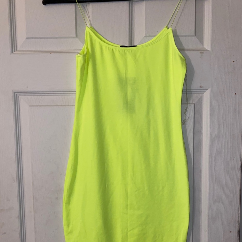 Lime Green Mini Fashion Nova Dress